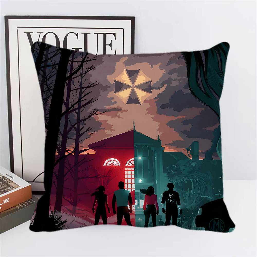 GAME E-Evils Cool R-Resident Pillow Case Square Pillow Bedroom Sofa Leisure Comfort Cushion Home Decoration