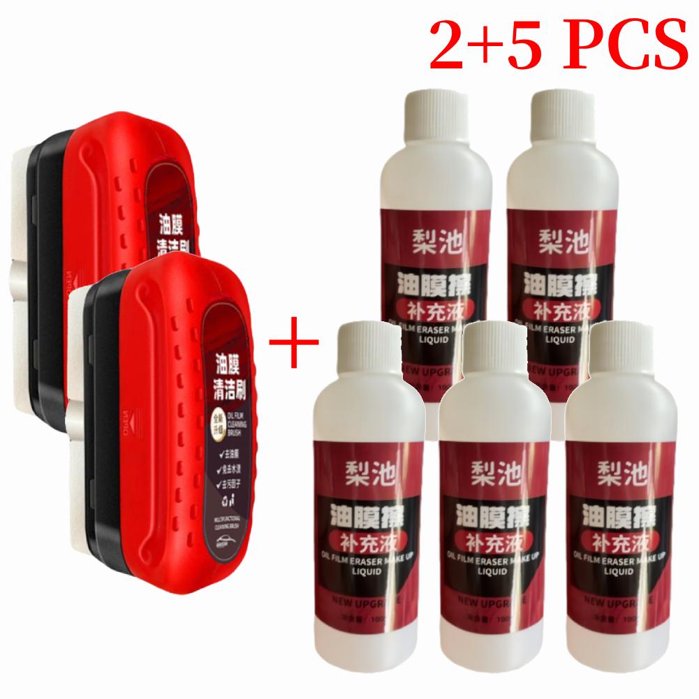 Car Glass Oil Film Remover Automotive Glass Sponge Cleaning Brush Front Inner Windshield Glass Oil Film Cleaner For Car Cleaning