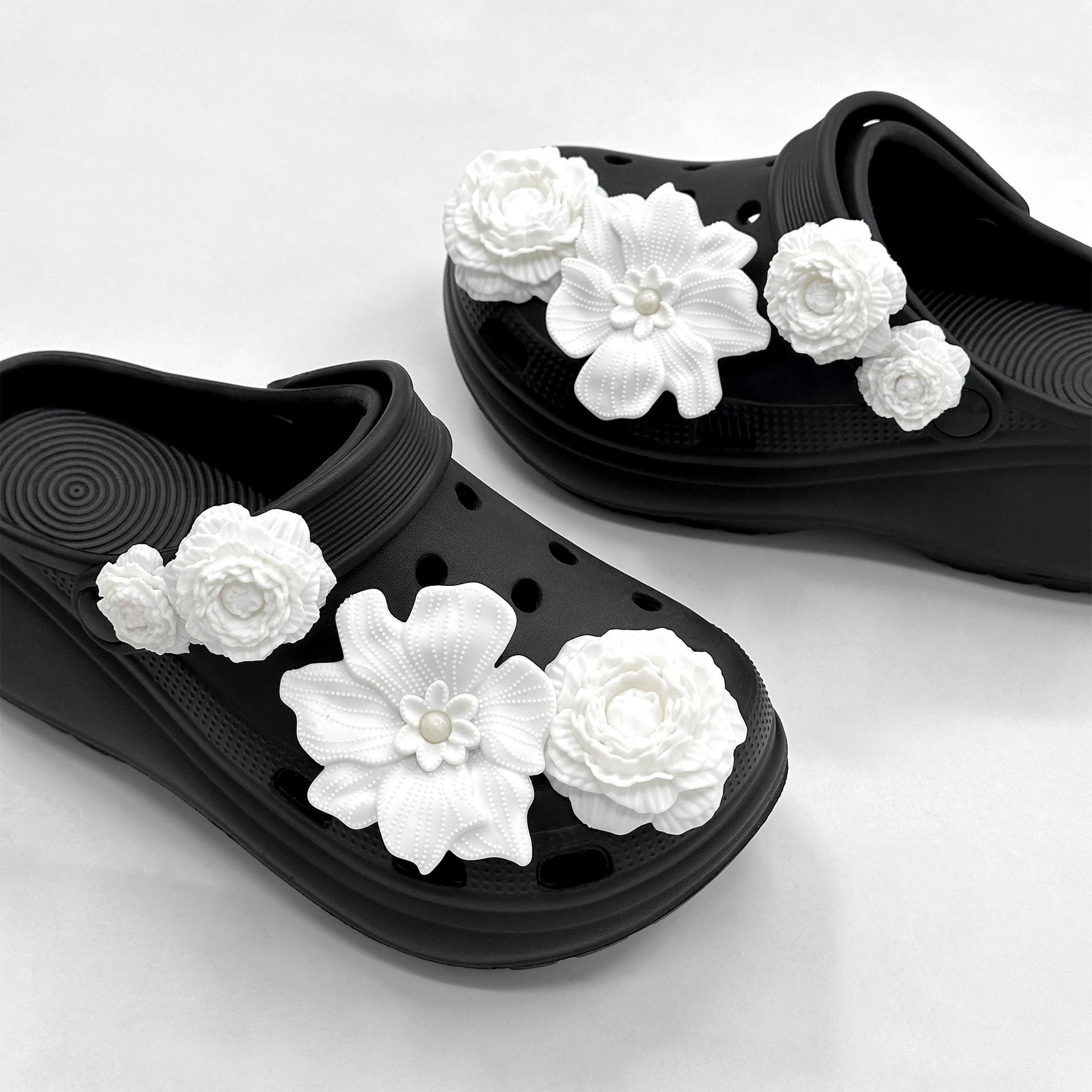 

Removable Flower Shoe Charms for Clogs DIY Accessories Compatible with Various Hole Shoes Durable Lightweight Decorative Shoe Clips One Size