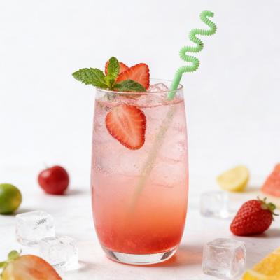Yousheng Colorful Spiral Bendable Straws 6mm Reusable Food Grade Plastic Straw Flexible Drinking Straws for Birthday Party Home Travel