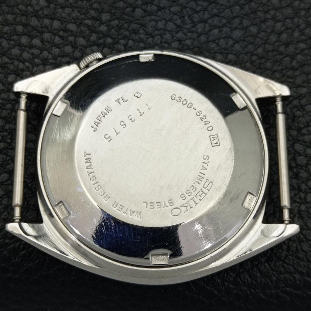 AUTOMATIC VINTAGE SEIKO 5 JAPAN 6309A MENS BLACK COLOR DIAL WATCH a701290-5 R206a-a701290