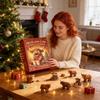 Highland Cow Christmas Countdown Calendar With 3d Tree Decorations For Holiday Gift And Brain Development