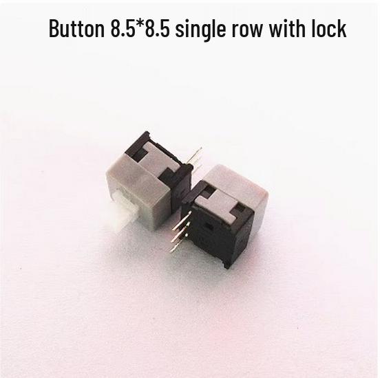 Six-pin Button Switch Keypad, Non-locking, Side-mounted, Sizes: 5.8x5.8, 7x7, 8x8, 8.5x8.5 MM