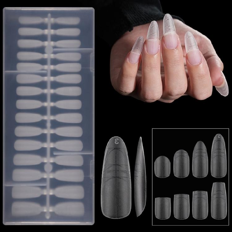 Professional Matte Press On Nail 240 Pcs Short Ladder Long Oval Optional Size Markers ABS Nail Art For Office Occasions