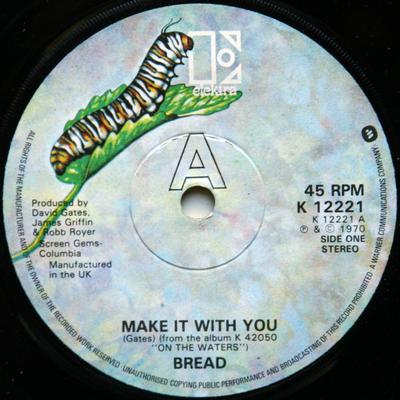 7-Zoll Schallplatte BREAD - Make It With You K12221 Elektra UK Rock Gebraucht