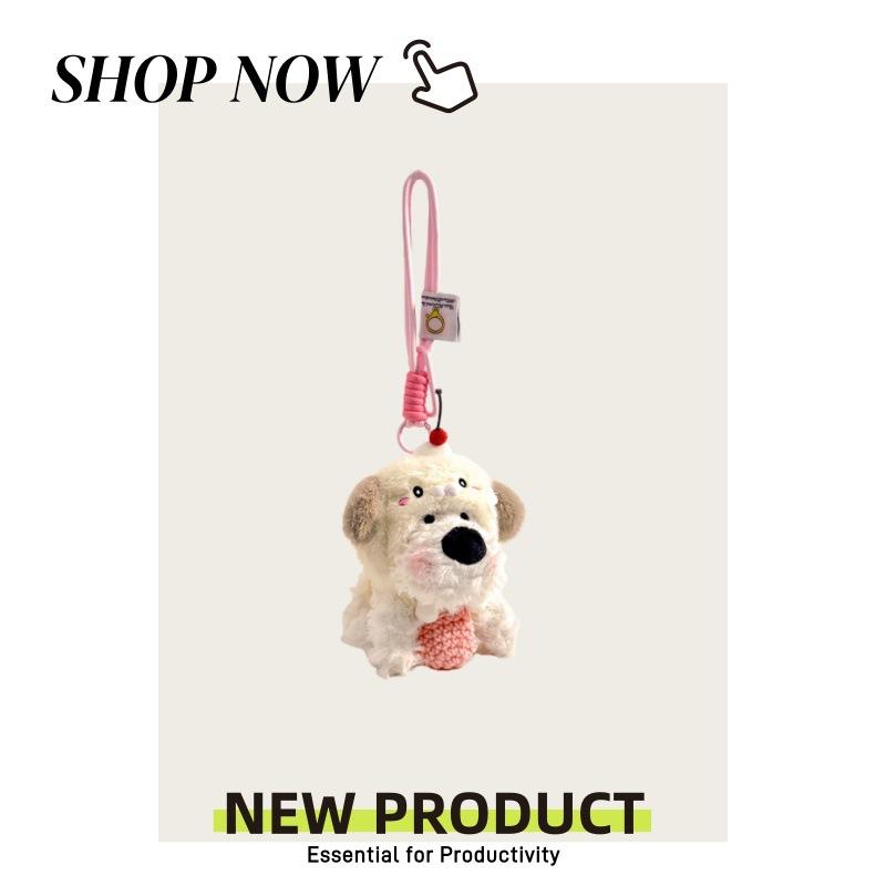 Cute Plush West Highland Bag Pendant Scribbled Puppy Keychain Pendant Cartoon Doll Doll Gift