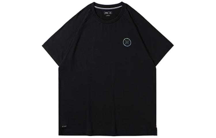 Li Ning Wade Collection T Shirts Men s Black Crew Neck Thin Straight Fit ATSR285-1 M