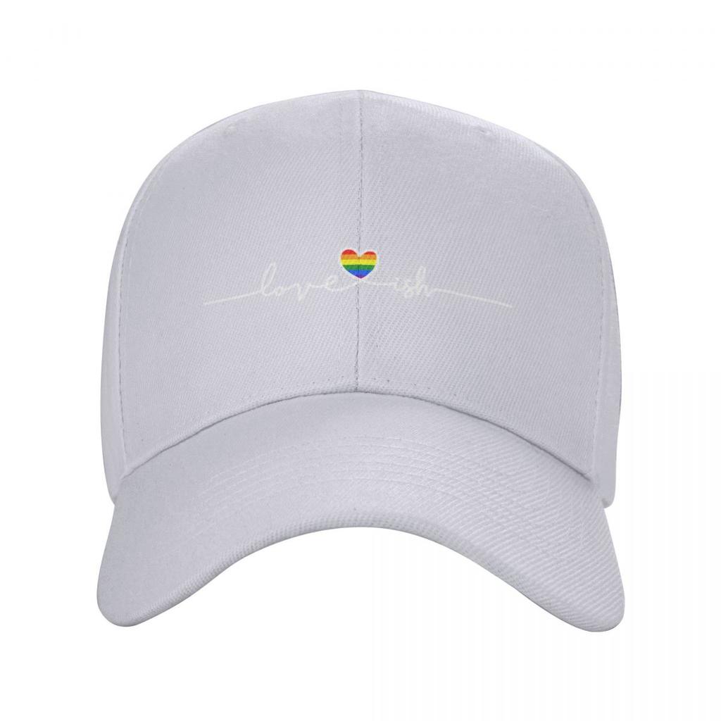 Personalized Fashion Rainbow Hearbeat LGBT Baseball Cap Unisex Women Adjustable Unisex Gay Pride Lesbian Dad Hat Outdoor Sun Hat