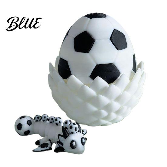 Stress Relief Dragon Flexible Sports Ball And Egg Articulated Fidget Toy 3D Egg Toy Printed with Winged Inside Desk Bendable Figure