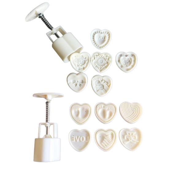 DIY Rust-proof Cookie Stamps Durable 1 Mold 6 Mooncake