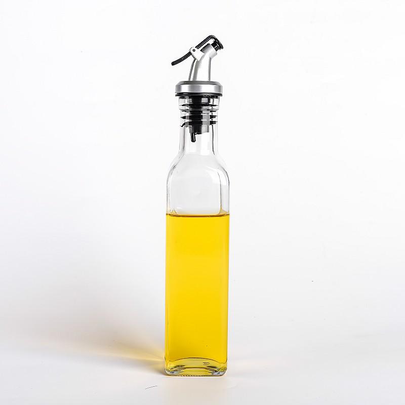 Leak-Proof Glass Oil Bottle - Kitchen Seasoning Container for Soy Sauce, Vinegar, or Wine, Customizable with Logo