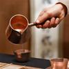 B97A-500Ml Pure Copper Latte Pitcher Milk Jug With Wooden Handle Kettles Hammer Handcraft Drinkware Tableware