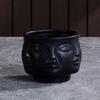 Nordische Keramik-Gesichtsvase Modernes Wohnzimmer Lippenblume Leichter Luxus Ausdruck Halbes Gesicht Dekoration Heimdekorationszubehör