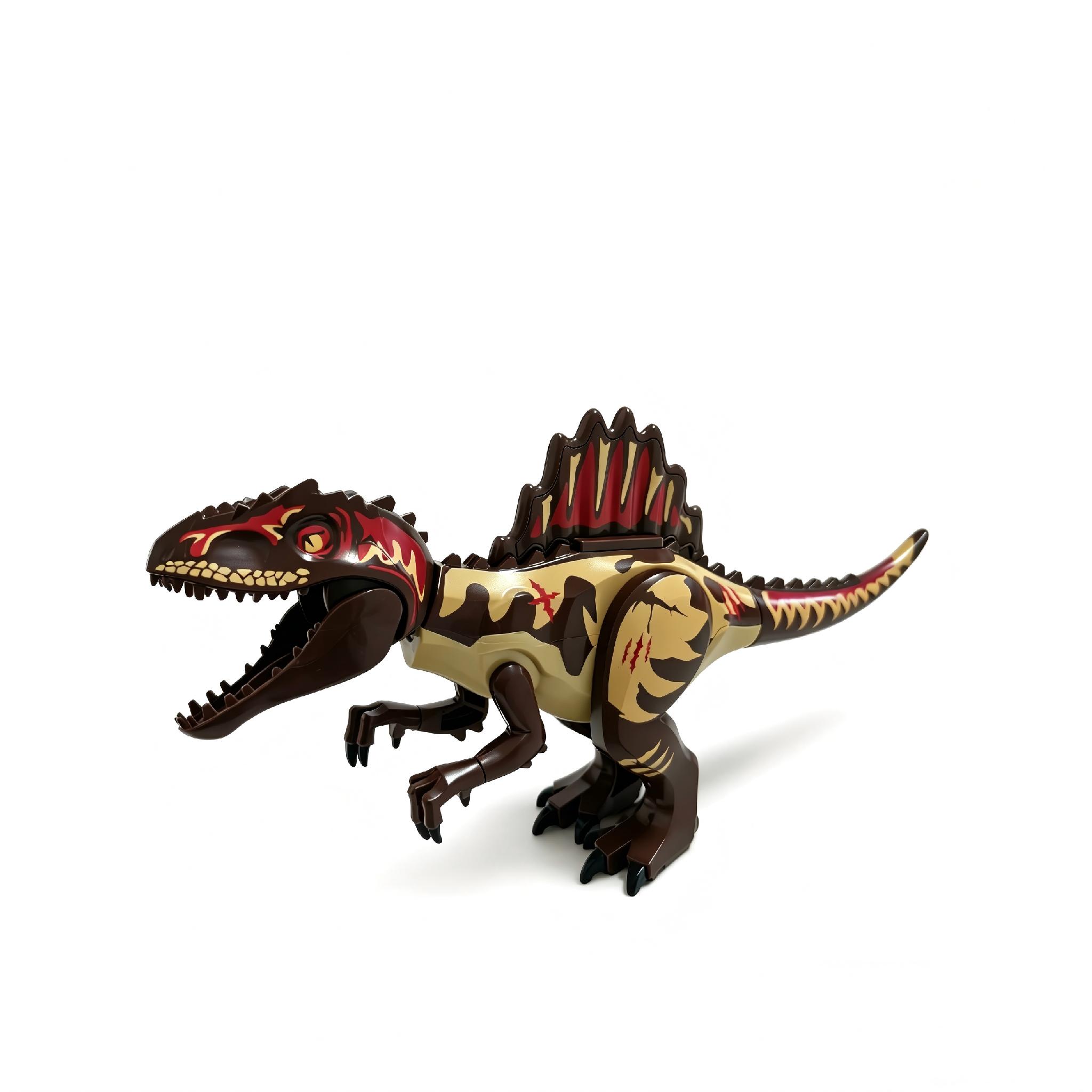 28cm Jurassic Dinosaurs World Park Spinosaurus & Quetzalcoatlus Building Blocks DIY Educational Dinosaur Toy Kids Gift Brick
