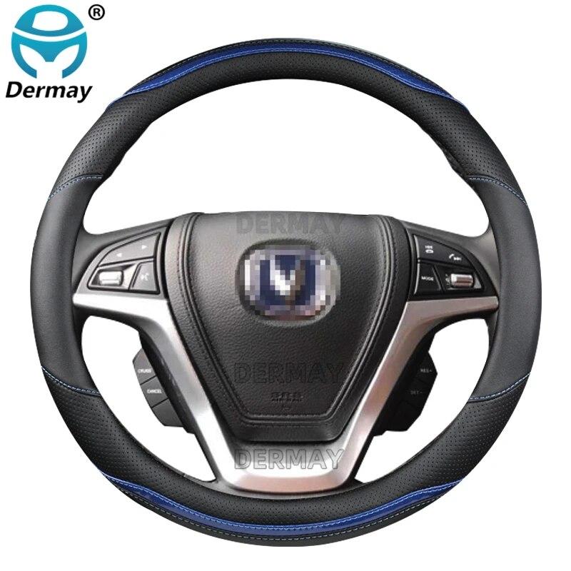 Für Changan CS95 CS85 CS75 CS55 CS35 CS15 EADO CX70 Auto Lenkradbezug Mikrofaserleder + Kohlefaser Autozubehör