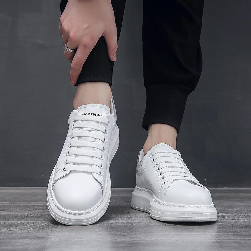 Günlük ayakkabılar erkek tahta ayakkabıları beyaz Avrupa trend stilleri, ulusal trend moda ayakkabılar, Wenzhou ayakkabıları canlı yayın shake fast