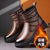 Winter New Designer Snow Boots for Men Genuine Leather Warm Cotton Shoes Man Fashion Casual Solid Color Platform Ankle Boot Male