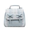 Solid color college style commuter backpack women's new trend bow portable shoulder backpack
