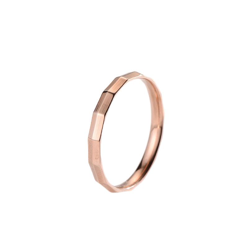 Japanese and Korean Simple New Titanium Steel Ring Korean Version Ins Couple Ring Fashion Versatile Bamboo