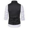 Men's European-Style Striped Shawl Collar Suit Vest - Autumn/Winter Casual 2019