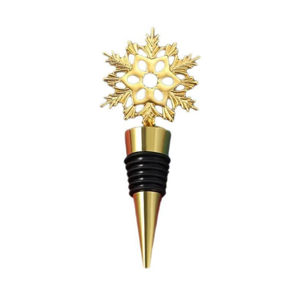 Deer Snowflake Tree Shape Christmas Wine Stopper Zinc Alloy Gold/Silver Wine Bottle Sealer Sealed Decorative Wine Cork