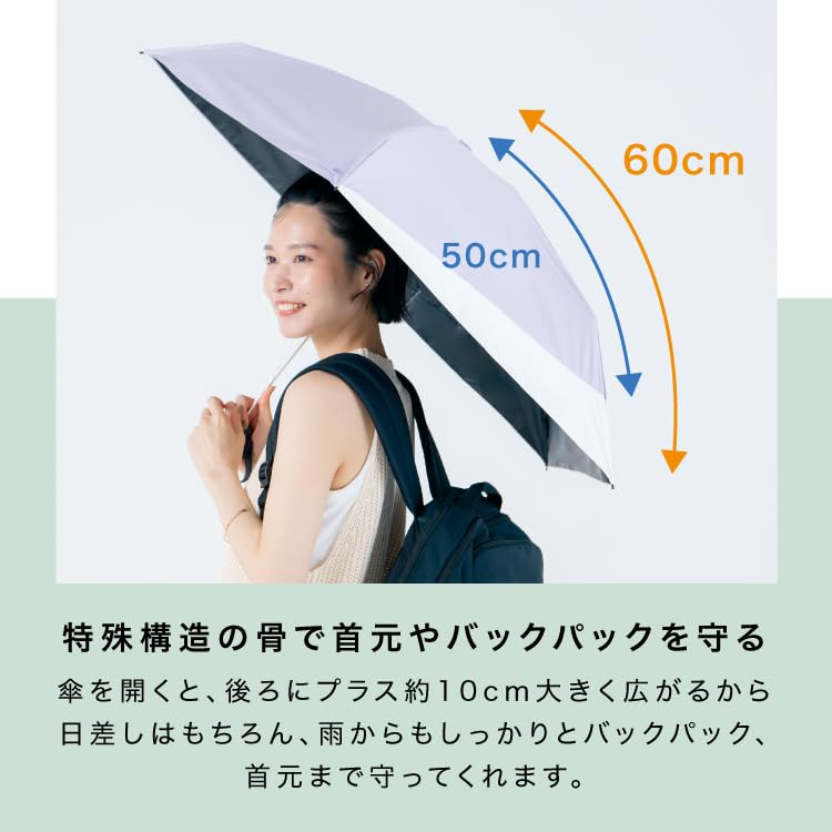 2025 Sun Umbrella Blackout Back Protect Parasol Tiny Beige x Off Blackout UV Protection Sunny and Rainy Folding Umbrella for Commuting to Work or and