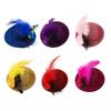 Mini Hat Clip Small Tea Party Top Hat Fascinator Hair Pin with Flower Feather for Girls Birthday Costume Hair Accesories