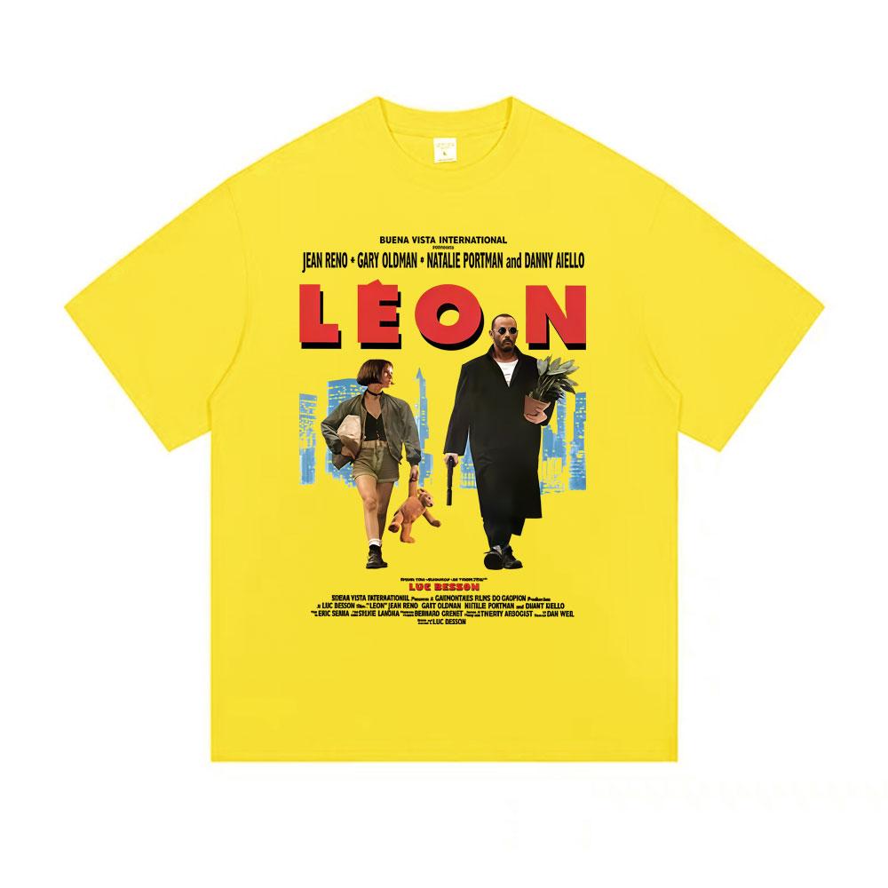 Classic Movie Leon The Professional Tshirt Unisex Women Casual Cotton Vintage Tshirts Unisexs Hip Hop Gothic Rock Oversized T Shirt