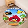 Angry Birds Printed Round Rug Carpet Chair Rug Area Rug Entryway Doormats,for Office Chair Living Room Bedroom Kitchen Room.