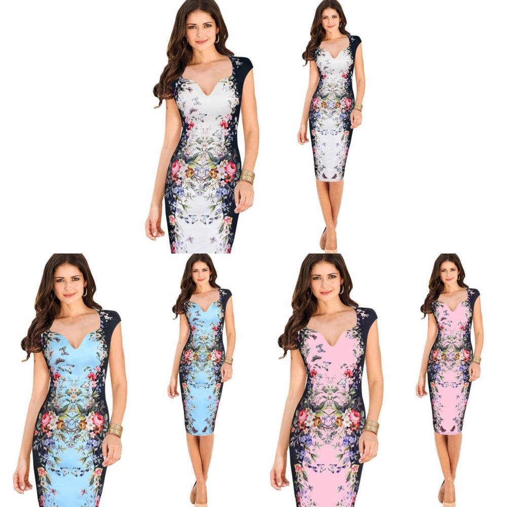 Women Elegant Career Bodycon Evening Party Wear Business Office Dress For All Occasions