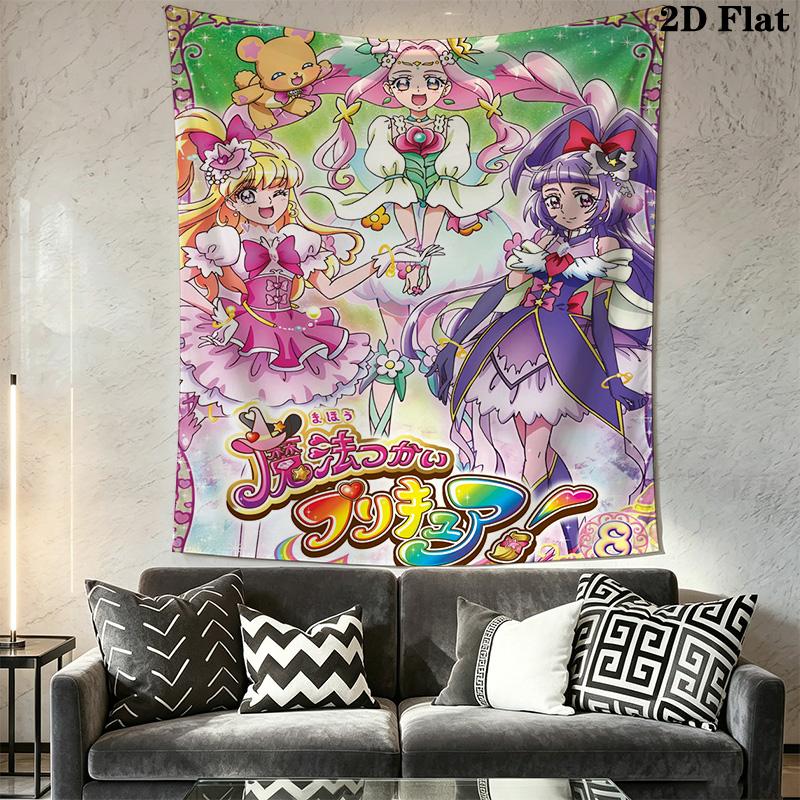 Witchy Pretty Cure Pattern Home Decor Tapestry, Wall Hanging, Decorative RV Wall Cloth.DGT0925210