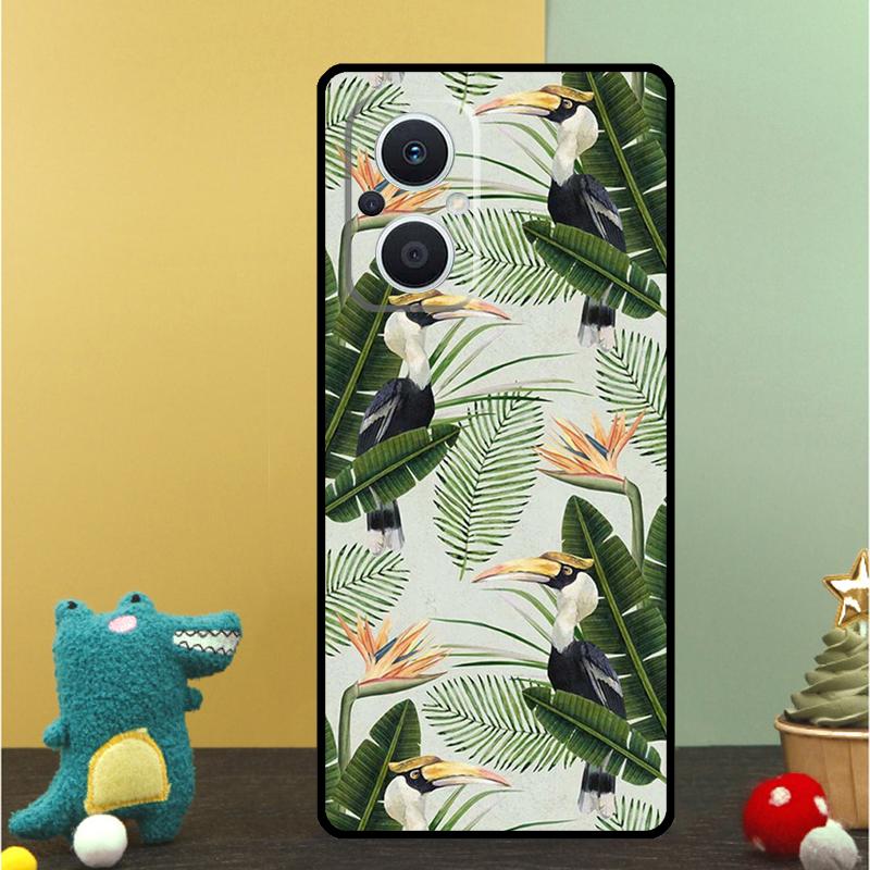 Retro Banana Leaf Plant Case For OPPO Reno 15 15F 14 13 12 11 10 Pro 14F 13F 12F 11F 8T OPPO Find X9 X8 X6 Pro Cover