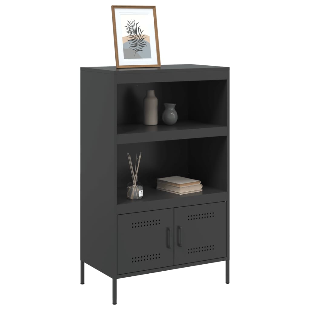 Highboard Black 68 x 39 x 113 cm Steel
