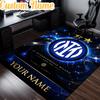 Custom Name Inter Milan Emblem  Rug, Office Rug, Chair Rug, Carpet for Living Rooms, Doormat Game Rug Home Decor Christmas Gifts