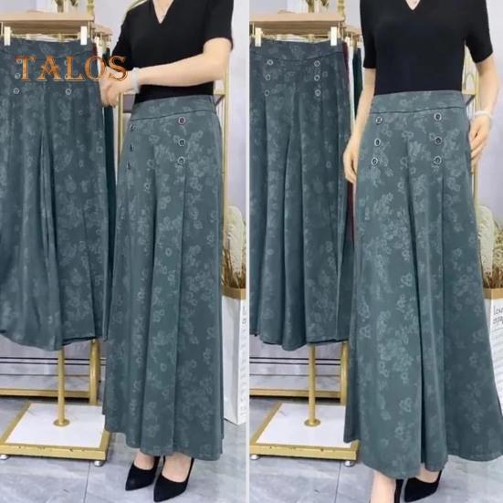 Pantaloni Casual da Donna con Stampa Floreale e Tasche Rinforzate a Vita Media a Gamba Larga Pantaloni Stampati Casual Streetwear