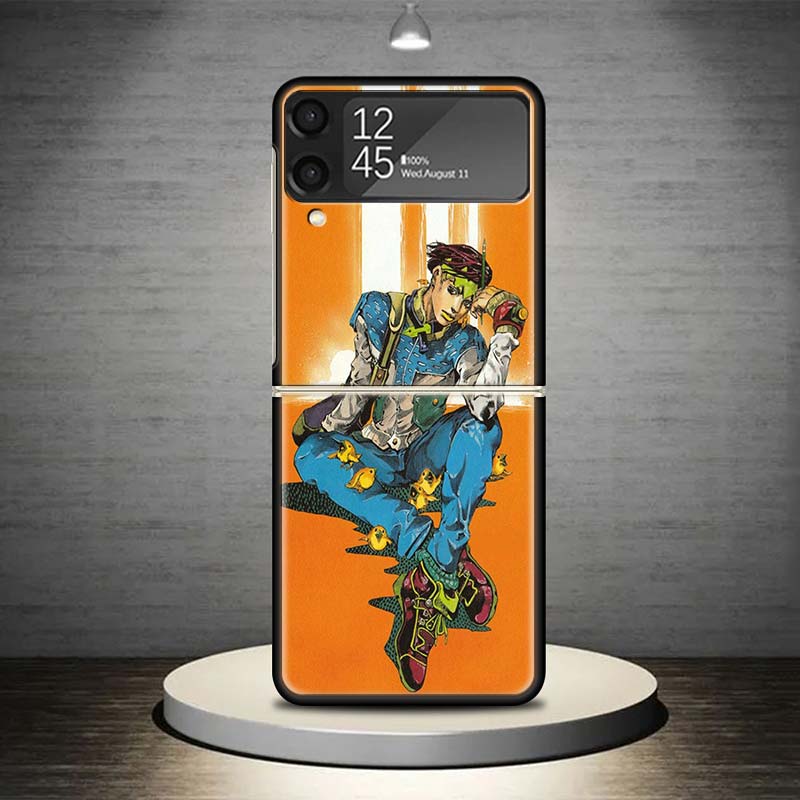 JoJo Adventure Rohan Kishibe Phone Case For Samsung Galaxy Z Flip 7 6 5 4 3 5G Shockproof Cover Z Flip7 Flip6 ZFlip5 Flip3 Flip4