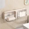 Bathroom Wall Mount Soap Holder Drainage Shelf Organizers Adhesive Mount Soap Dish Bathroom Organizers Soap Holder