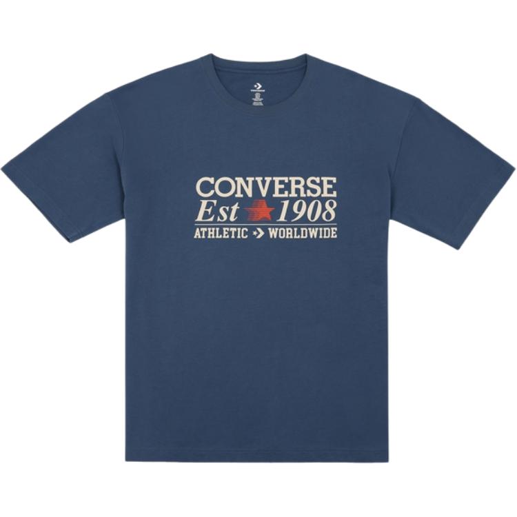 

New Converse T Shirts Men s Dark Blue MCH687-UFL L