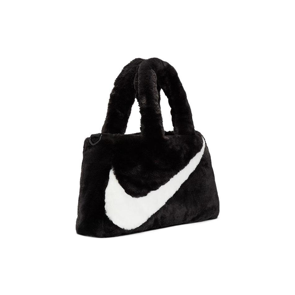 Nová taška tote z umělé kožešiny Nike Černá DQ5804-010