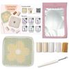 Latch Hook Kits for Coasters: 4 Floral Designs W/ Pre-Cut Yarn & Canvas
