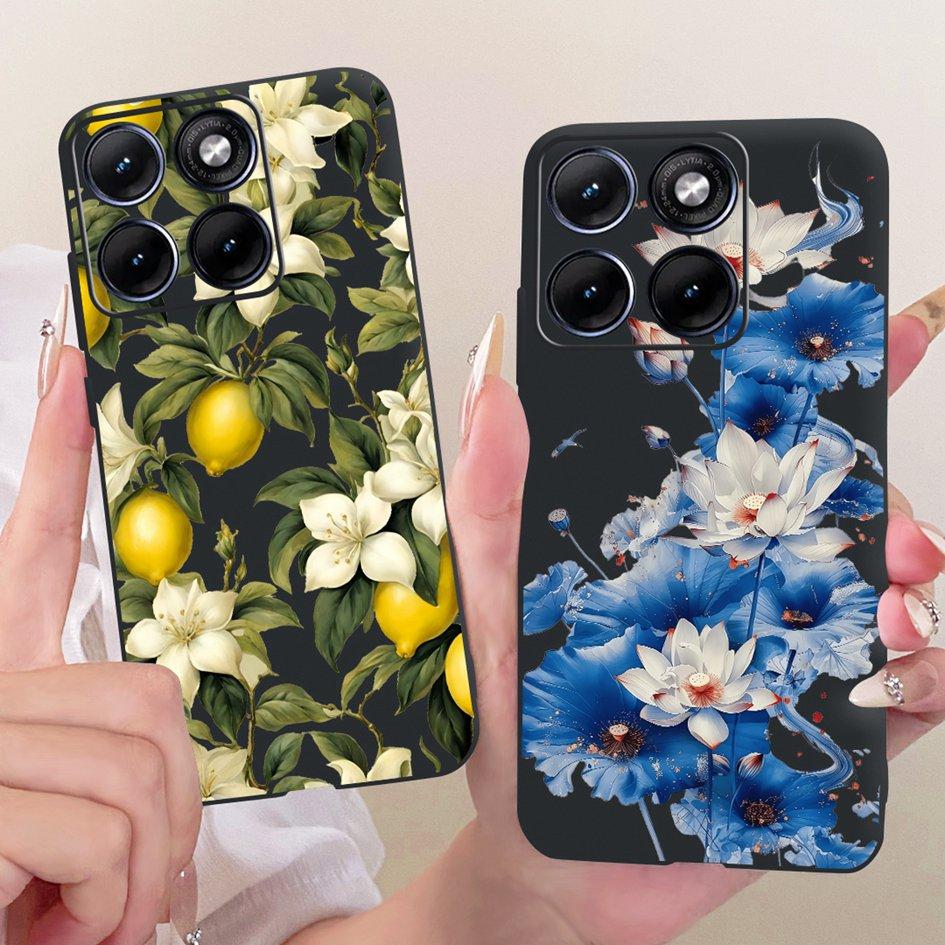 For Funda Motorola Edge 70 Fusion 2026 Phone Case New Fashion Flower Bow Soft Black Silicone Cover For Moto Edge 70Fusion+ Cases