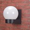 A84E-E27 Ball Outdoor Wall Lamp Modern Loft Led Porch Light,Black White PC Base Milky Acrylic Lampshade
