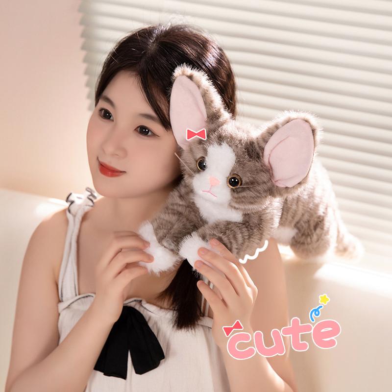 1Pc 53CM Kawaii German Cat Plush Toy Cute Big Eared Cats Doll Stuffed Soft Toy Birthday Gift Decoration Toy