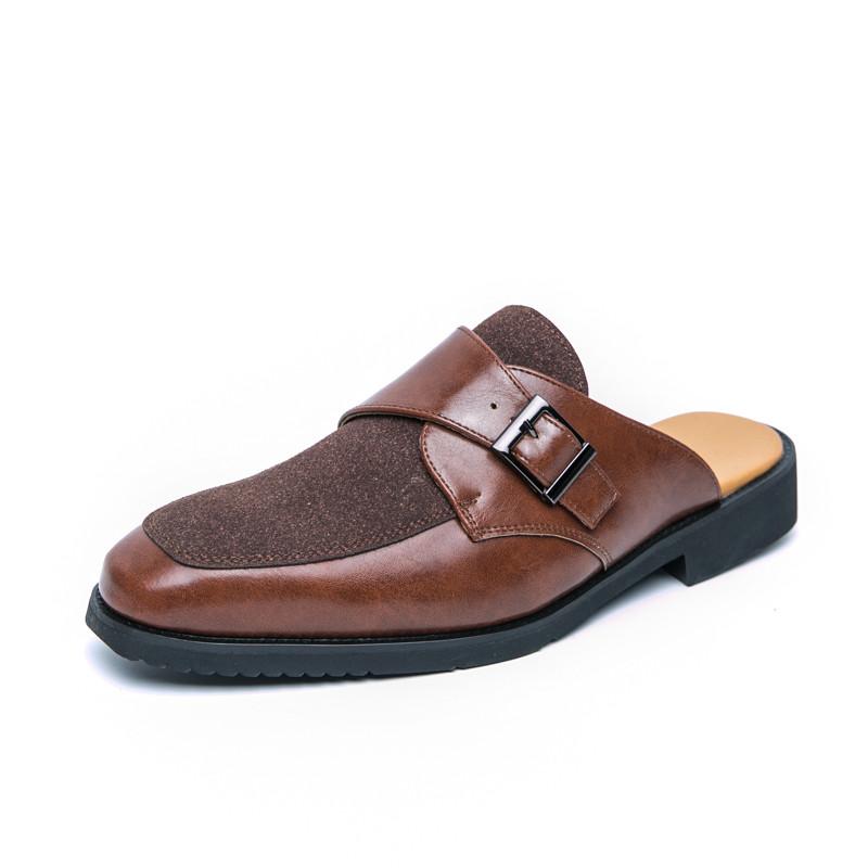 Luxury Designer Brand Men's Printing Pattern Sandals Half Sequin Shoes For Men Mules Casual Shoes Slides Loafers Slippers