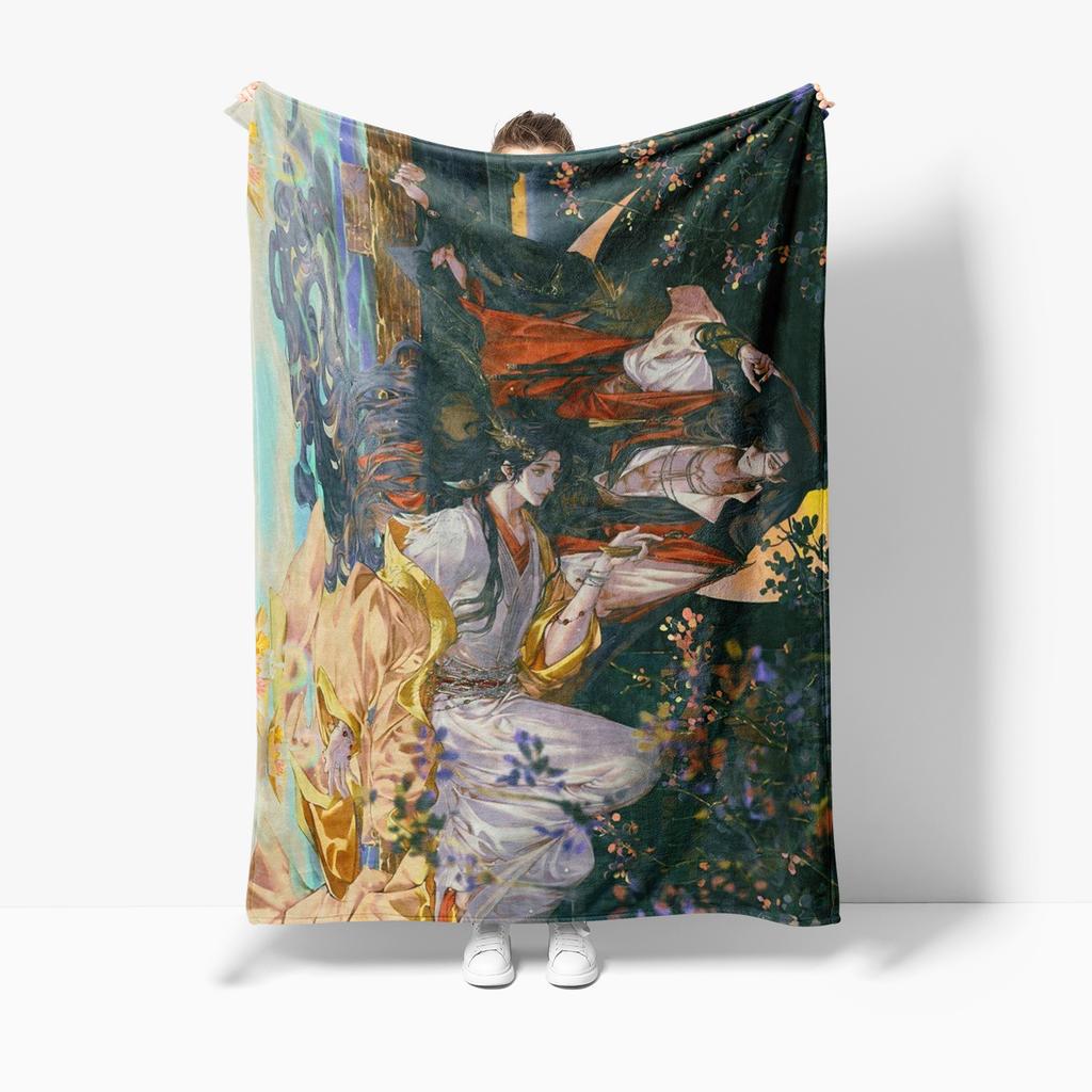 Heaven Official’S Blessing Anime Popular Bl Comics Throw Blanket Sofa Bed Office Nap Blanket Personalized Customized Gifts