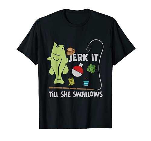 Fishing Fishman Jerk Swallow Rod Gift Apparel T-Shirt
