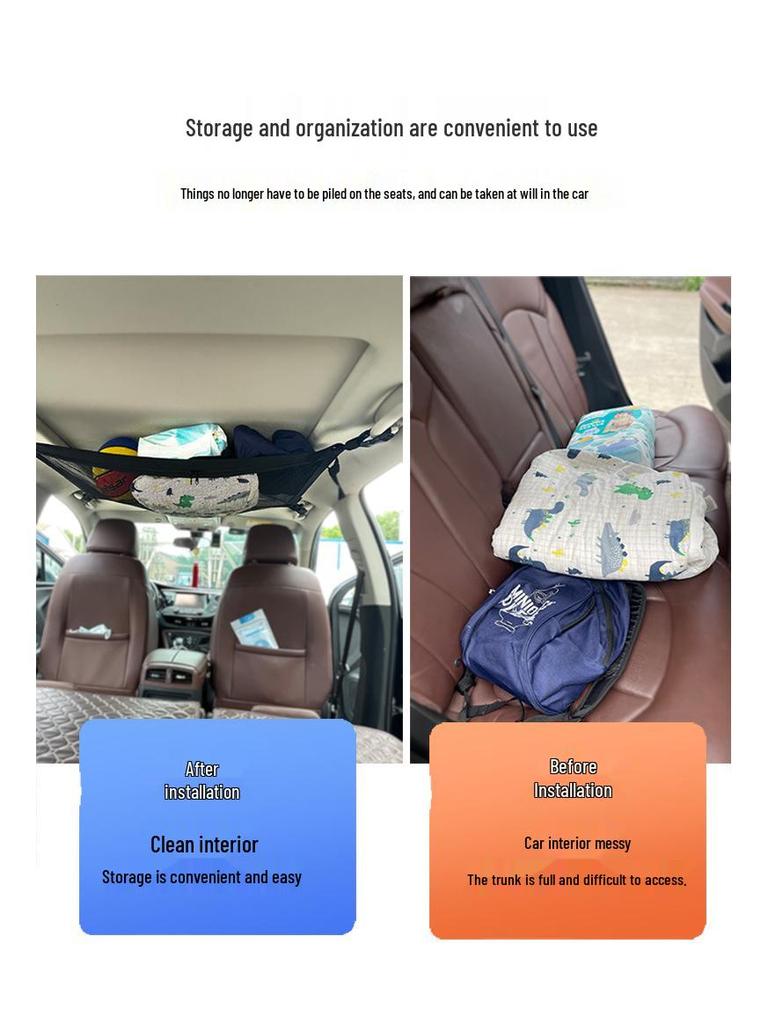 Roof Cargo Suitcase & Travel Clothesline with Mesh Pocket for Outdoor and Off-road Tours