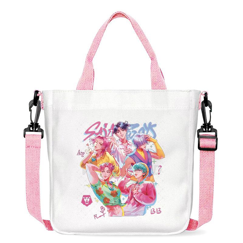 Anime Cartoon Print Office Worker Commuter Portable Messenger Bag Student Large Capacity Casual Handbag