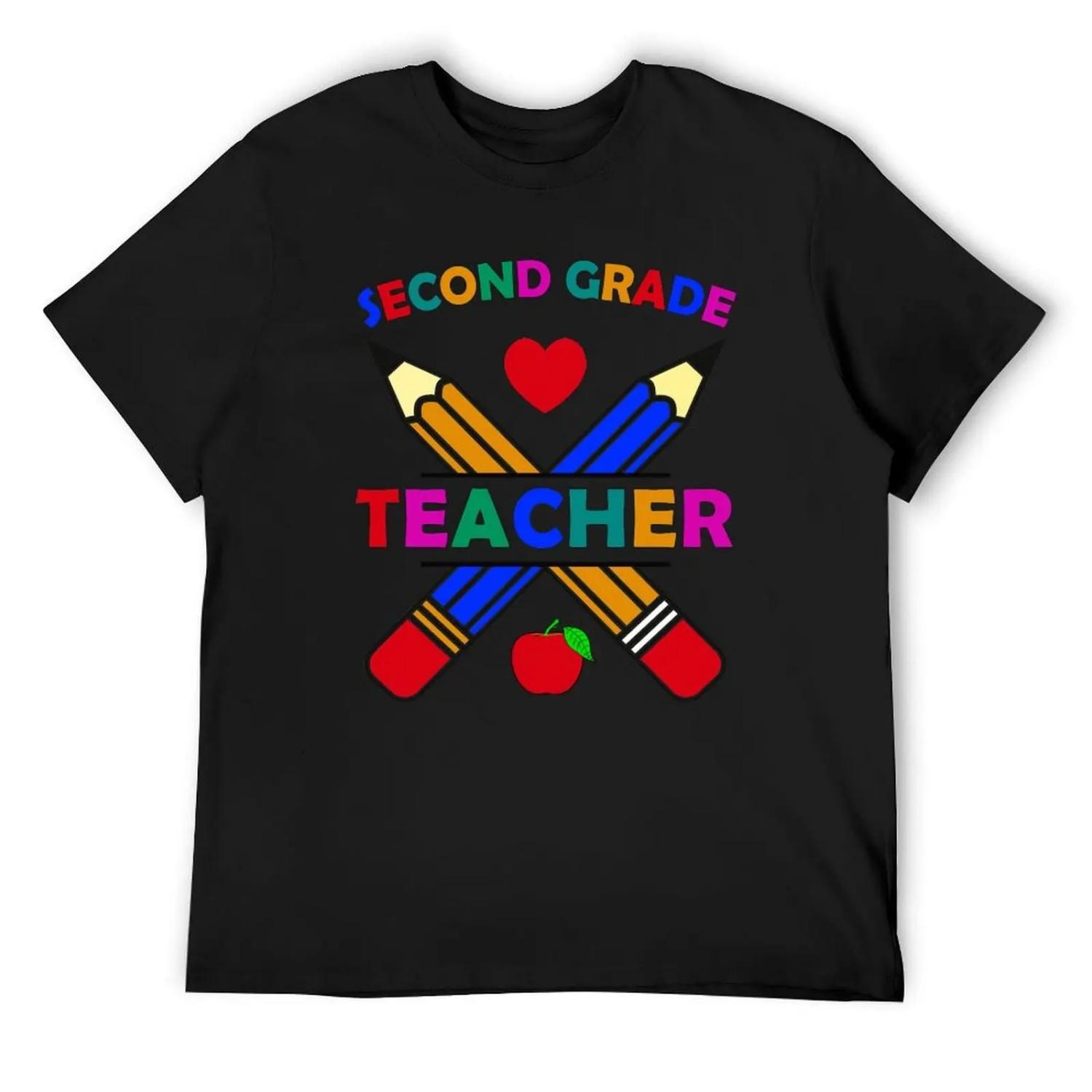 

2nd Grade Teacher T-Shirt customs oversize t-shirts man affliction shirts t shirts for men graphic XXXXXL різнокольоровий