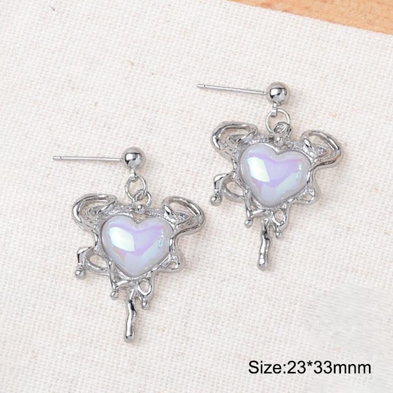 

Серьги в милом и крутом стиле, серьги-сердечки, серьги в виде четырехконечной звезды, серьги-бантики, женские серьги в нишевом стиле, длинные серьги